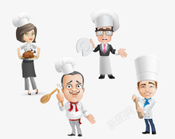 厨师卡通形象图素材