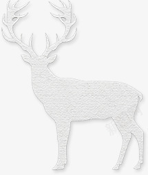 白色卡通手绘朦胧麋鹿图标图标