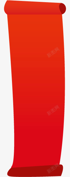 红色条幅矢量图素材