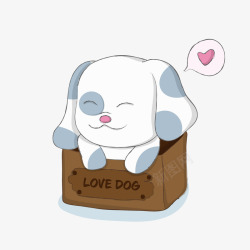 白色宠物狗素材