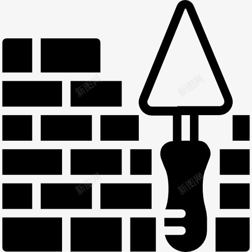 砖壁图标png_新图网 https://ixintu.com 器皿 墙 家电修理 工具 建筑 建筑工具 改进 砖 砖墙