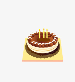 巧克力生日蛋糕素材