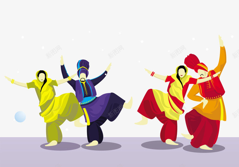 正在跳舞的印度人民矢量图eps免抠素材_新图网 https://ixintu.com 印度 印度PNG 印度人民 矢量印度舞蹈 跳舞 跳舞的印度人 矢量图
