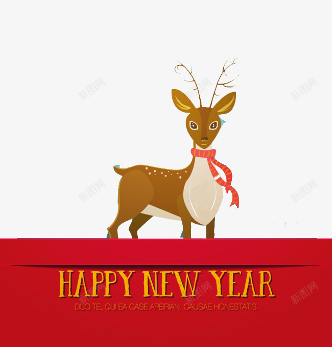 鹿圣诞png免抠素材_新图网 https://ixintu.com 圣诞节 插画 麋鹿