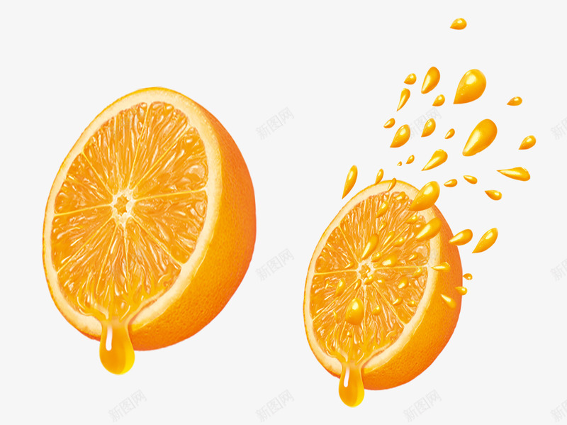 水果广告png免抠素材_新图网 https://ixintu.com 橙子 橙汁 水果