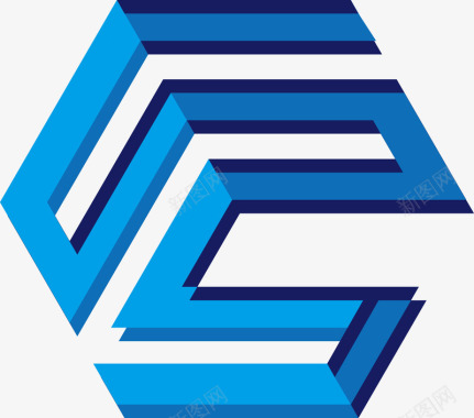 六边形商务logo矢量图图标图标