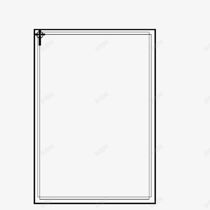 黑色多线条边框竖框png免抠素材_新图网 https://ixintu.com 多线条 竖框 边框 黑色