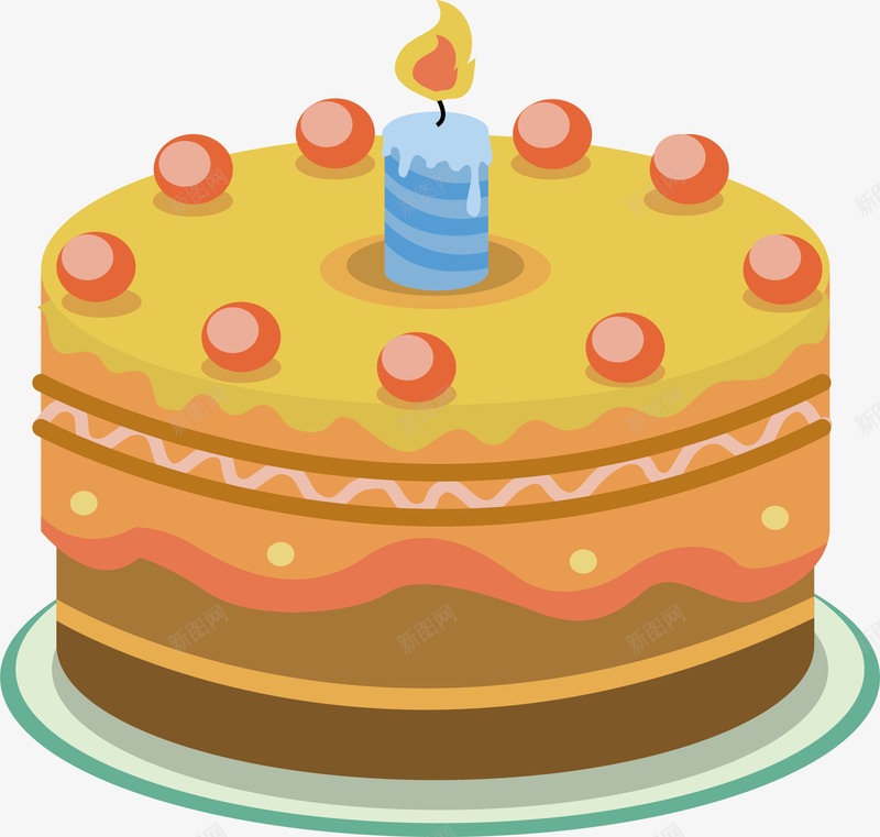 点蜡烛奶油蛋糕png免抠素材_新图网 https://ixintu.com 奶油蛋糕 点燃蜡烛 生日蛋糕 矢量png 蛋糕 蜡烛