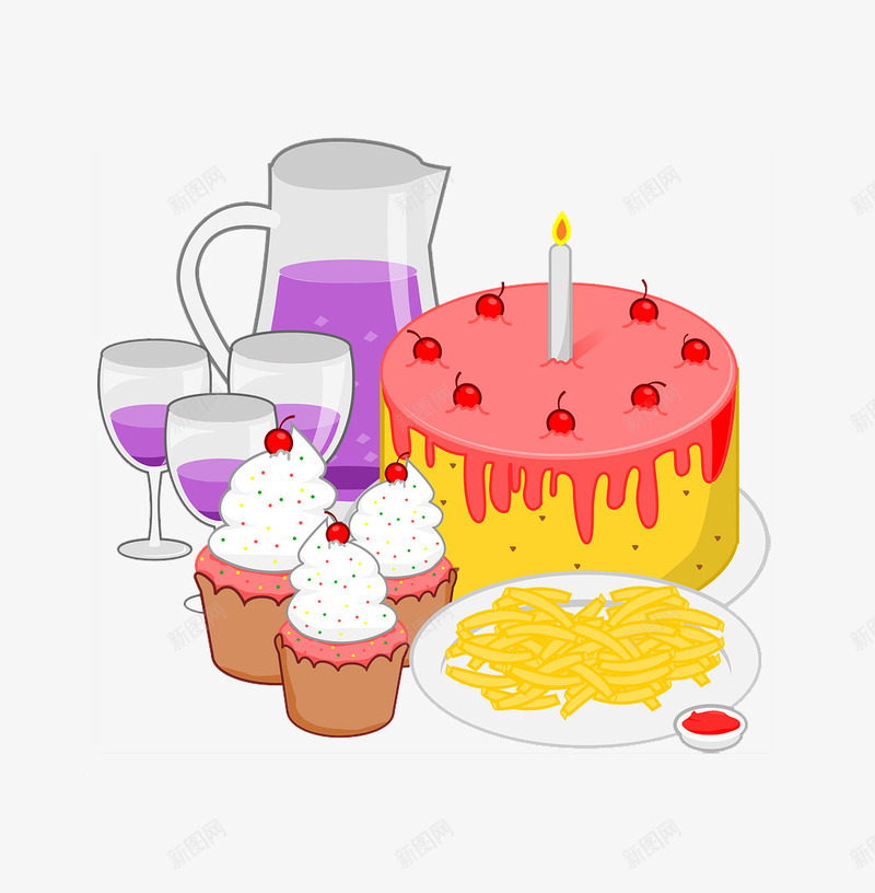 生日蛋糕上的蜡烛png免抠素材_新图网 https://ixintu.com 生日 蛋糕 蜡烛
