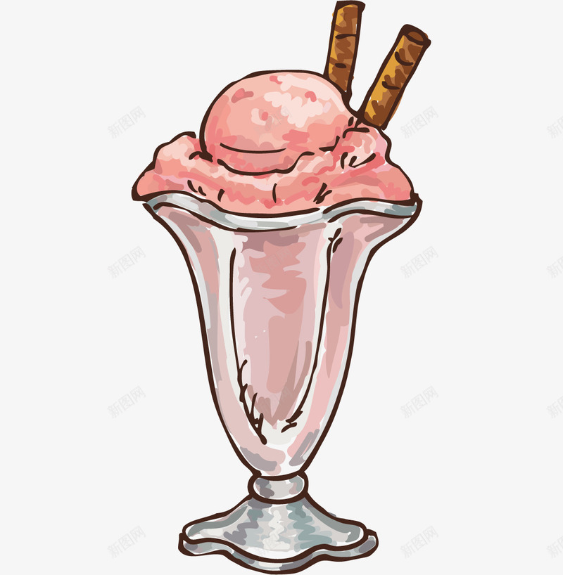 杯子里的冰淇淋png免抠素材_新图网 https://ixintu.com png图形 冰淇淋 冷饮 装饰 食物