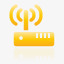 无线路由器超级单黄图标png_新图网 https://ixintu.com router wireless 无线 路由器