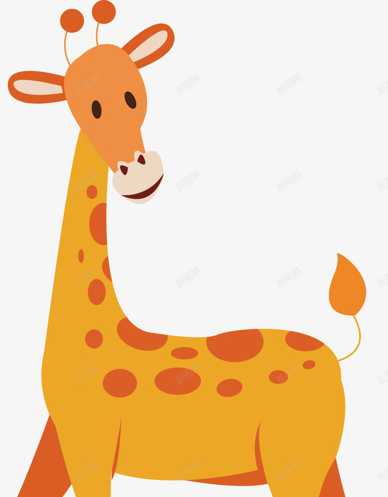 水彩长颈鹿png免抠素材_新图网 https://ixintu.com 动物 可爱 宠物 微笑 长脖子动物 长颈鹿