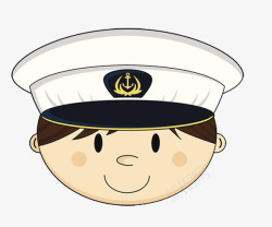 戴着海军帽的卡通人物素材