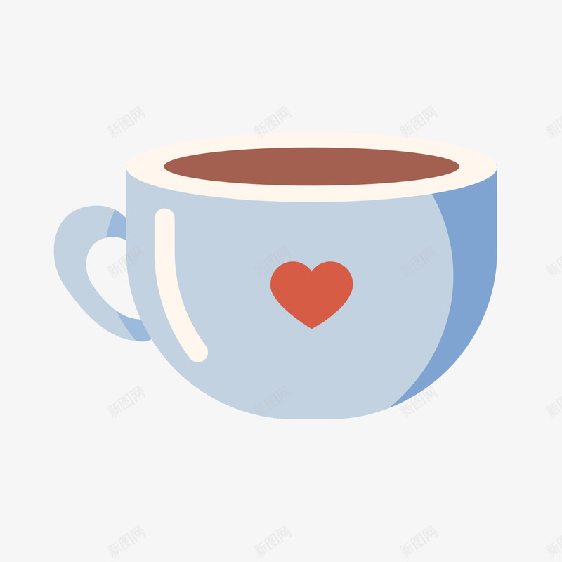 灰色扁平化咖啡杯元素矢量图图标eps_新图网 https://ixintu.com 光泽 卡通图标 咖啡 喝的 扁平化 杯子 灰色 质感 矢量图