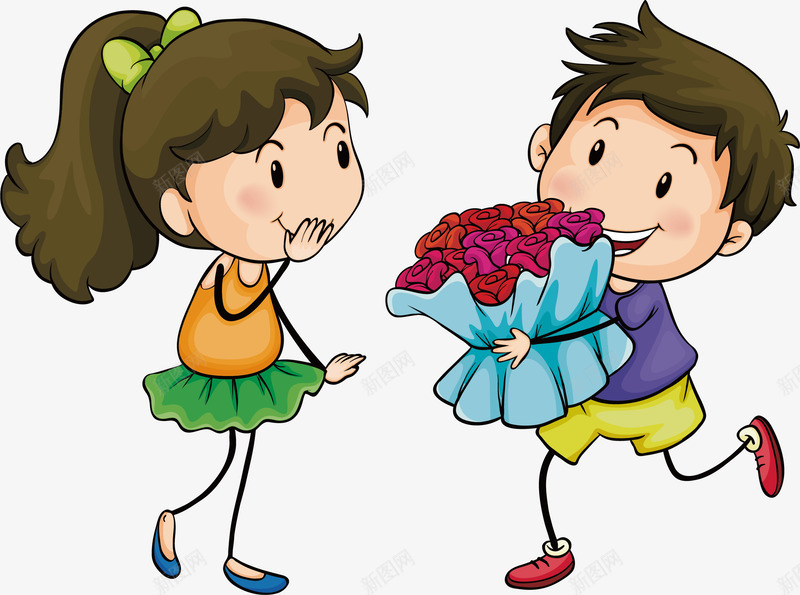 送你一束玫瑰花png免抠素材_新图网 https://ixintu.com 和你在一起 惊喜 浪漫 送花