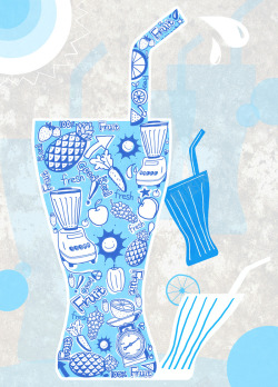 玻璃水杯立体插画饮料杯子高清图片