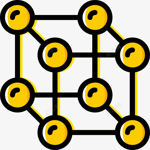 原子图标png_新图网 https://ixintu.com 债券 分子 化学 医学 原子 教育 结构