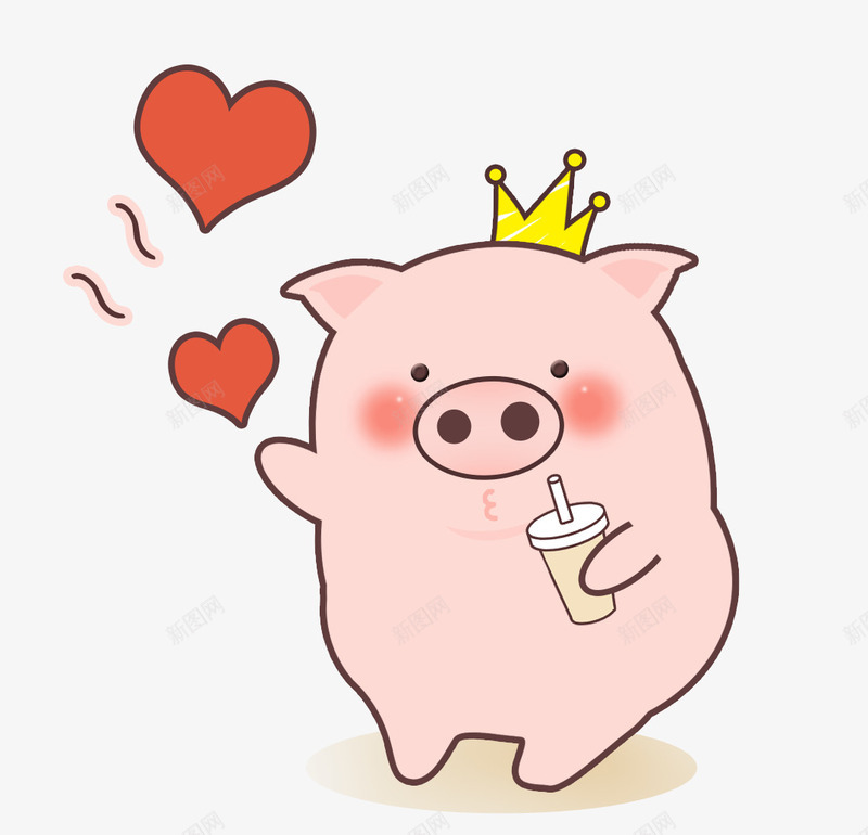 创意卡通手绘可爱猪形象psd免抠素材_新图网 https://ixintu.com Q版猪 创意 创意卡通手绘可爱猪形象 卡通 可爱 形象 手绘 猪