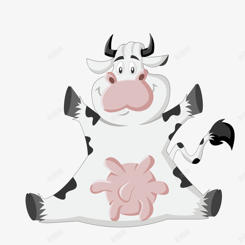 可爱动物小奶牛矢量图eps免抠素材_新图网 https://ixintu.com png生动 免抠图 动物 可爱 坐立 小奶牛 有趣 矢量图