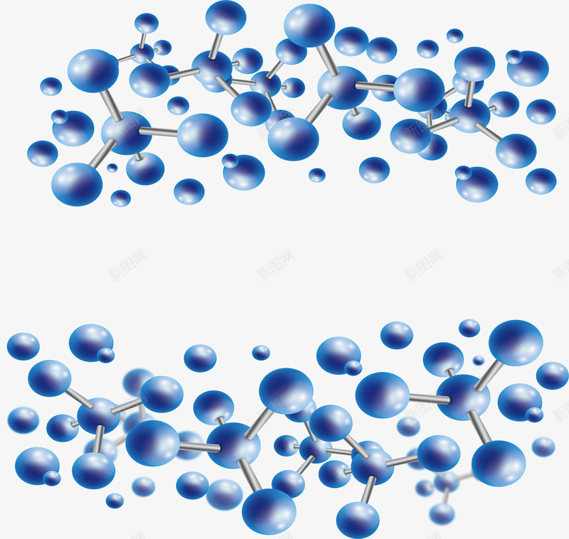 蓝色分子结构矢量图ai免抠素材_新图网 https://ixintu.com 分子 分子结构 矢量png 科技感 蓝色分子 高科技 矢量图