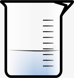 有刻度的杯子卡通刻度化学实验器材实验杯高清图片