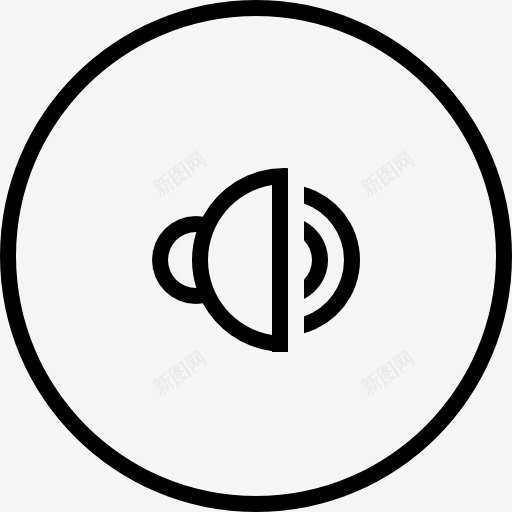 演讲大纲符号在圆形按钮图标png_新图网 https://ixintu.com 圆形 工具 扬声器 按钮 界面 符号 薄圆 音响 音箱