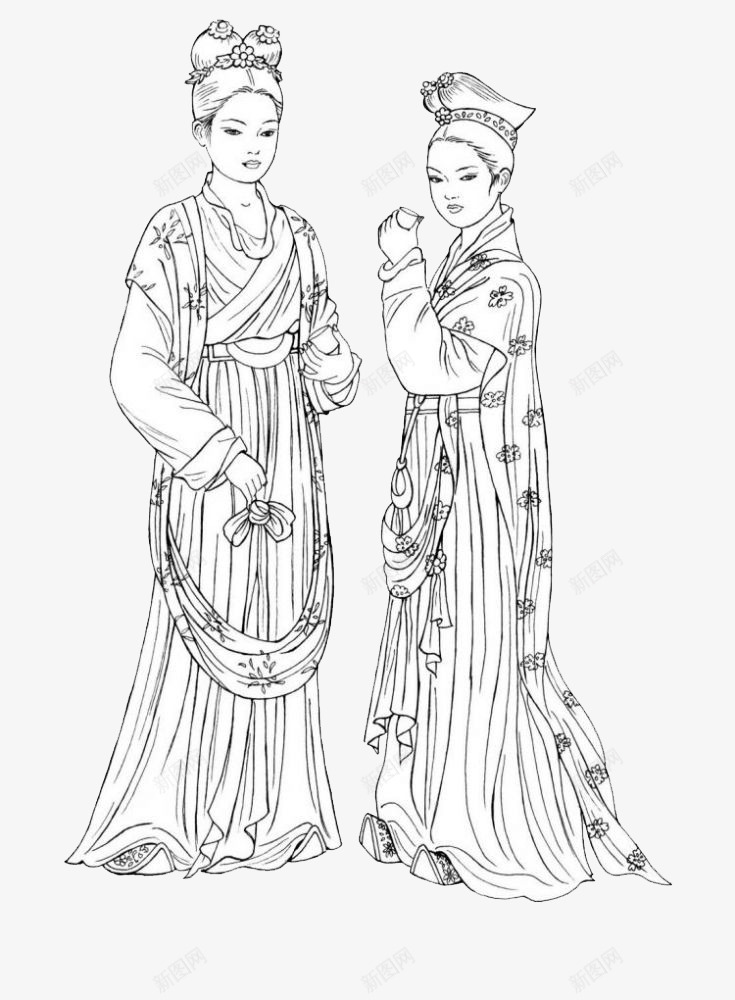 唐朝女子png免抠素材_新图网 https://ixintu.com 唐朝女子 唐朝服饰