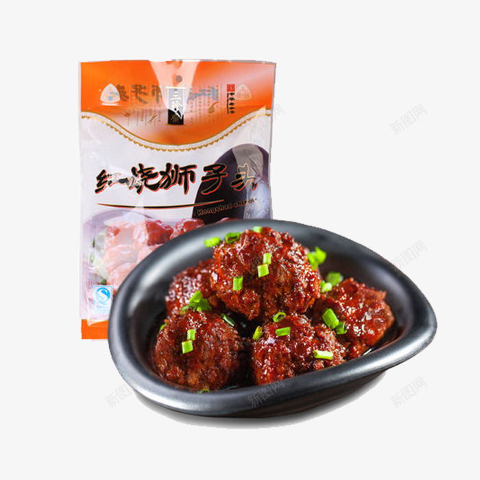 红烧狮子头png免抠素材_新图网 https://ixintu.com 特色 美味 美食 肉类 食物