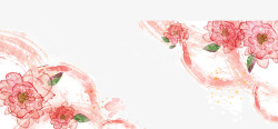 手绘水粉花朵素材