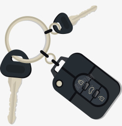 禁止自锁车黑色电子自动锁钥匙矢量图高清图片