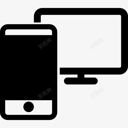 手机和电脑屏幕图标png_新图网 https://ixintu.com 平板电脑 技术 智能手机 电脑显示器 电视 电视屏幕