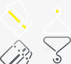 公路交通标志衣架矢量图图标高清图片