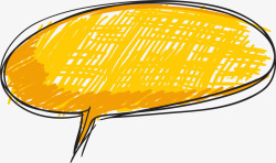 黄色线条对话框素材