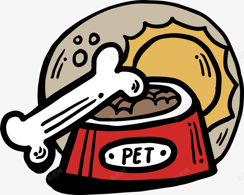 卡通宠物狗粮png免抠素材_新图网 https://ixintu.com 创意 宠物 宠物食物 狗粮设计 精美 食物