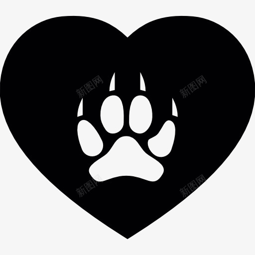 爪印图标png_新图网 https://ixintu.com 动物 动物的心 宠物犬 爱 猫