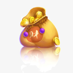 金色钱袋素材
