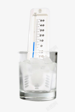 有刻度的杯子白色水温计高清图片