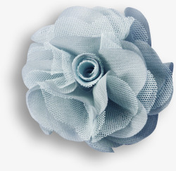 蓝色纱布折叠花朵素材