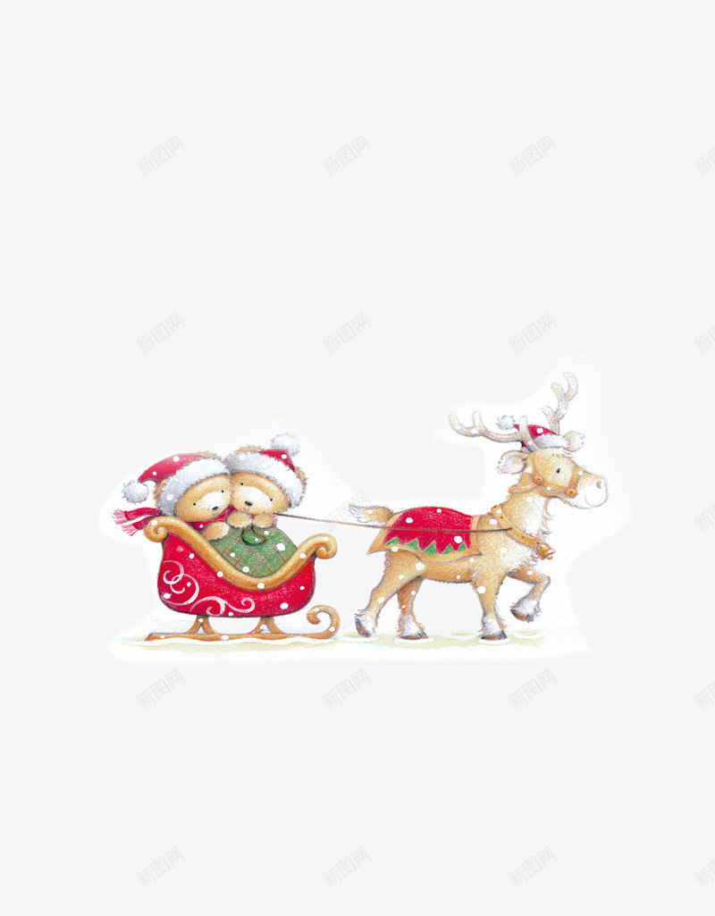 圣诞节圣诞老人麋鹿png免抠素材_新图网 https://ixintu.com 圣诞节免抠图 圣诞节圣诞老人 圣诞节高清 圣诞麋鹿
