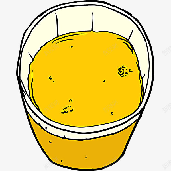 一杯橙汁png免抠素材_新图网 https://ixintu.com 俯视图 俯视杯子 卡通 杯子 橙汁 甜甜的 简笔 黄色的