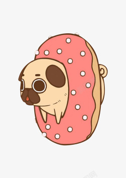 甜甜圈狗卡通高清图片