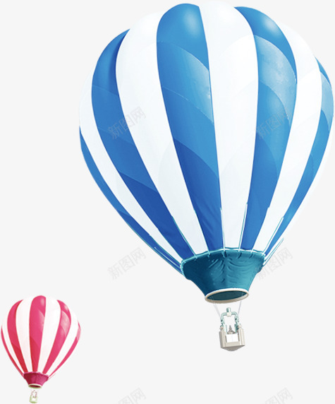 两个彩色热气球图案png免抠素材_新图网 https://ixintu.com 卡通 可爱 浪漫 温馨 简约