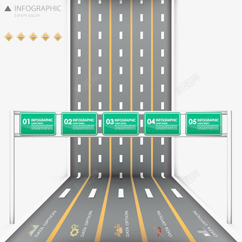 有干的公路元素png免抠素材_新图网 https://ixintu.com 元素 公路 平面 设计