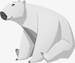 调皮可爱的北极熊图行天下素材