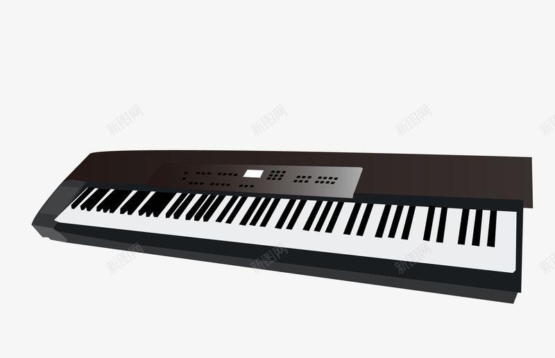 黑色的电子琴png免抠素材_新图网 https://ixintu.com PNG图形 乐器 琴键 电子琴 装饰 黑色