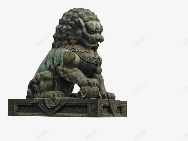 铜狮子雕像png免抠素材_新图网 https://ixintu.com 狮子 素材 雕像