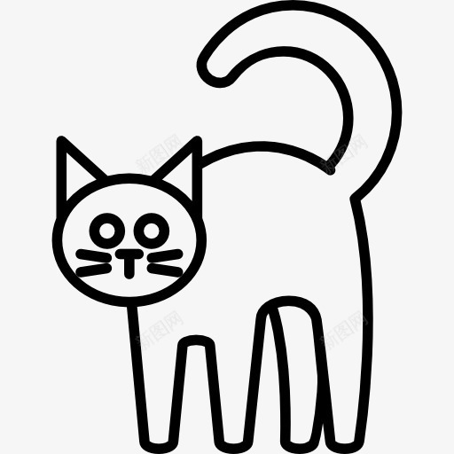 黑猫图标png_新图网 https://ixintu.com 动物 可怕 坏运气 宠物 恐怖