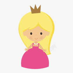 穿公主穿粉色裙子的小公主高清图片