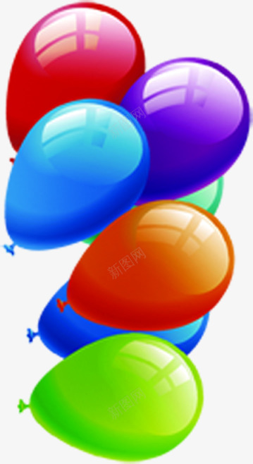 彩色节日欢乐气球png免抠素材_新图网 https://ixintu.com 彩色 欢乐 气球 节日