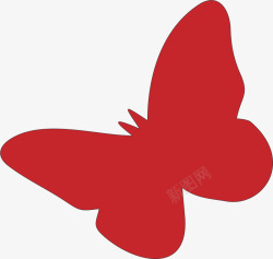 PS自定义图形红色蝴蝶高清图片